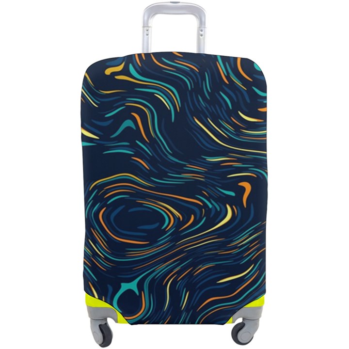 Colorful Abstract Pattern Creative Colorful Line Linear Background Luggage Cover (Large)