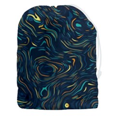 Colorful Abstract Pattern Creative Colorful Line Linear Background Drawstring Pouch (3xl) by B30l