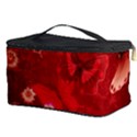 Four Red Butterflies With Flower Illustration Butterfly Flowers Cosmetic Storage Case View3