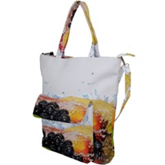 Variety Of Fruit Water Berry Food Splash Kiwi Grape Shoulder Tote Bag by B30l