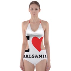 I Love Balsamic Cut-out One Piece Swimsuit by ilovewhateva