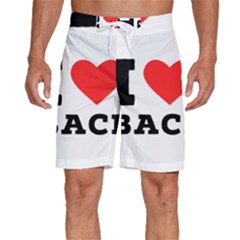 I Love Baci  Men s Beach Shorts by ilovewhateva