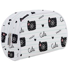 Cute Cameras Doodles Hand Drawn Make Up Case (large) by Cowasu