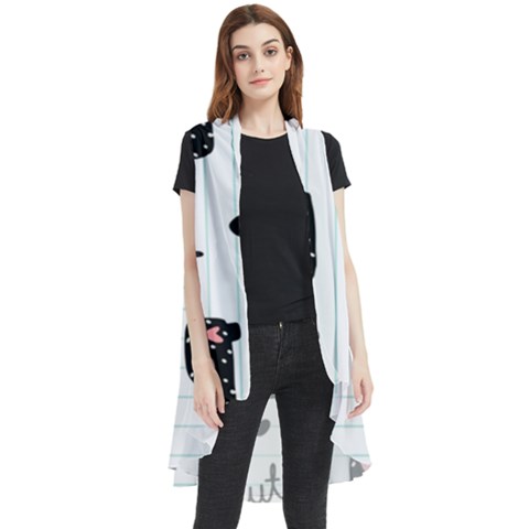 Cute Cameras Doodles Hand Drawn Sleeveless Chiffon Waistcoat Shirt by Cowasu