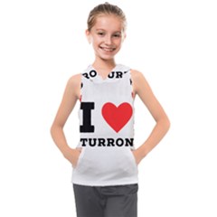 I Love Turron  Kids  Sleeveless Hoodie by ilovewhateva