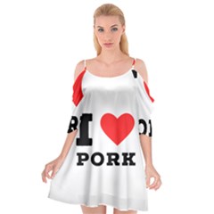 I Love Pork  Cutout Spaghetti Strap Chiffon Dress by ilovewhateva