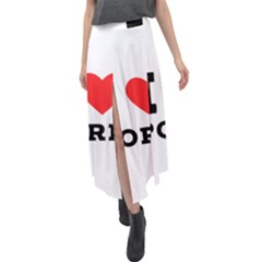 I Love Pork  Velour Split Maxi Skirt by ilovewhateva