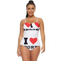 I Love Pork  Retro Full Coverage Swimsuit by ilovewhateva