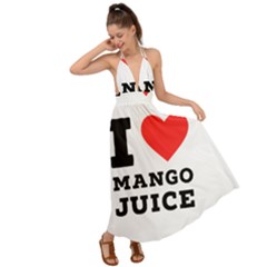 I Love Mango Juice  Backless Maxi Beach Dress by ilovewhateva