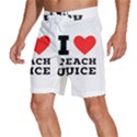 I love peach juice Men s Beach Shorts View2