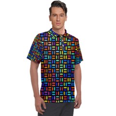 Geometric Colorful Square Rectangle Men s Polo Tee by Bangk1t