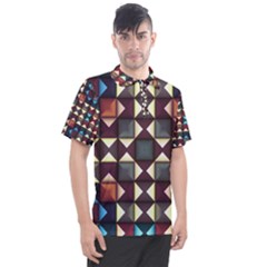 Symmetry Geometric Pattern Texture Men s Polo Tee by Bangk1t