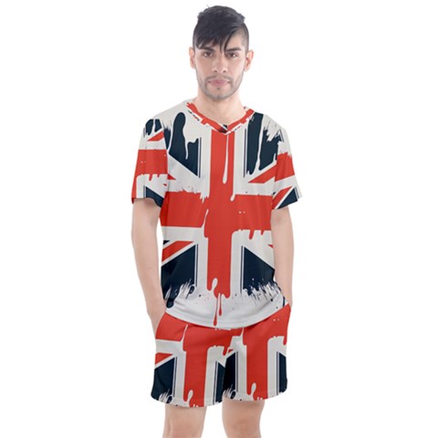 Union Jack England Uk United Kingdom London Men s Mesh Tee And Shorts Set by Bangk1t