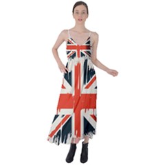 Union Jack England Uk United Kingdom London Tie Back Maxi Dress by Bangk1t