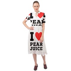 I Love Pear Juice Keyhole Neckline Chiffon Dress by ilovewhateva