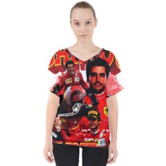 Carlos Sainz V-neck Dolman Drape Top by Boster123