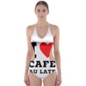 I love cafe au late Cut-Out One Piece Swimsuit View1