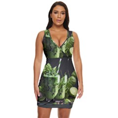 Drink Spinach Smooth Apple Ginger Draped Bodycon Dress by Ndabl3x