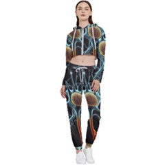 Organism Neon Science Cropped Zip Up Lounge Set by Ndabl3x