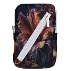 Flower Orange Lilly Belt Pouch Bag (large) by Ndabl3x