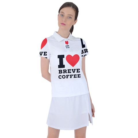 I Love Breve Coffee Women s Polo Tee by ilovewhateva