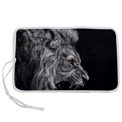 Angry Male Lion Roar Pen Storage Case (m) by Wav3s