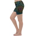 Circuit Hexagonal Geometric Pattern Background Pattern Lightweight Velour Yoga Shorts View2