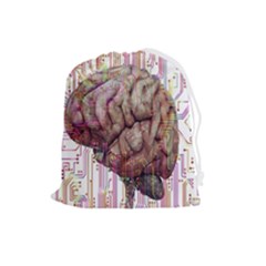 Brain Think Neurons Circuit Drawstring Pouch (large) by Wav3s