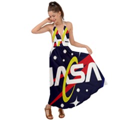 Nasa Insignia Backless Maxi Beach Dress by Wav3s