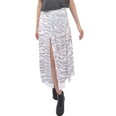 Joy Division Unknown Pleasures Velour Split Maxi Skirt by Wav3s