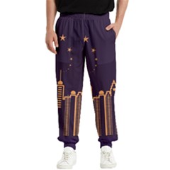 Skyscraper-town-urban-towers Men s Elastic Waist Pants by Wav3s