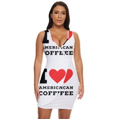 I Love American Coffee Draped Bodycon Dress by ilovewhateva