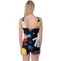 Space Seamless Pattern One Piece Boyleg Swimsuit View2