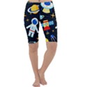 Space Seamless Pattern Cropped Leggings  View1