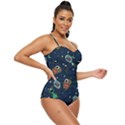 Monster-alien-pattern-seamless-background Retro Full Coverage Swimsuit View3