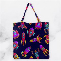 Space-patterns Grocery Tote Bag by Wav3s