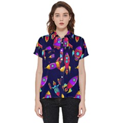 Space-patterns Short Sleeve Pocket Shirt by Wav3s