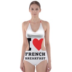 I Love French Breakfast  Cut-out One Piece Swimsuit by ilovewhateva