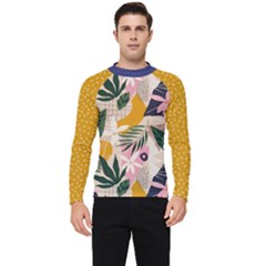 Floral Plants Jungle Polka 1 Men s Long Sleeve Rash Guard by flowerland