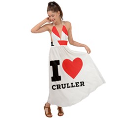 I Love Cruller Backless Maxi Beach Dress by ilovewhateva