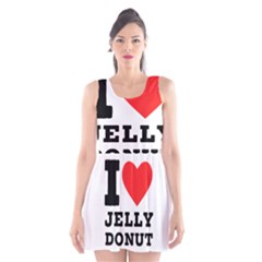 I Love Jelly Donut Scoop Neck Skater Dress by ilovewhateva