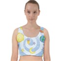 Science Fiction Outer Space Velvet Racer Back Crop Top View1