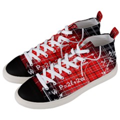 Geometry Mathematics Cube Men s Mid-top Canvas Sneakers by Ndabl3x