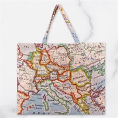 Map Europe Globe Countries States Zipper Large Tote Bag by Ndabl3x