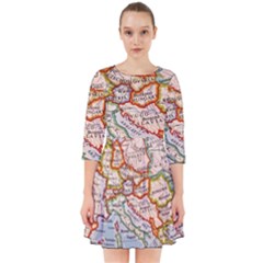 Map Europe Globe Countries States Smock Dress by Ndabl3x