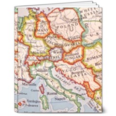 Map Europe Globe Countries States 8  X 10  Hardcover Notebook by Ndabl3x