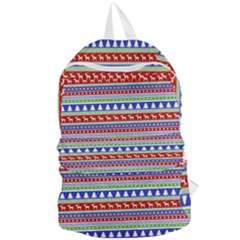 Christmas Color Stripes Pattern Foldable Lightweight Backpack by Ndabl3x