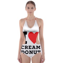 I Love Cream Donut  Cut-out One Piece Swimsuit by ilovewhateva