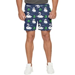 Swan Pattern Elegant Design Men s Runner Shorts by Vaneshart