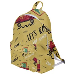 Childish-seamless-pattern-with-dino-driver The Plain Backpack by Vaneshart